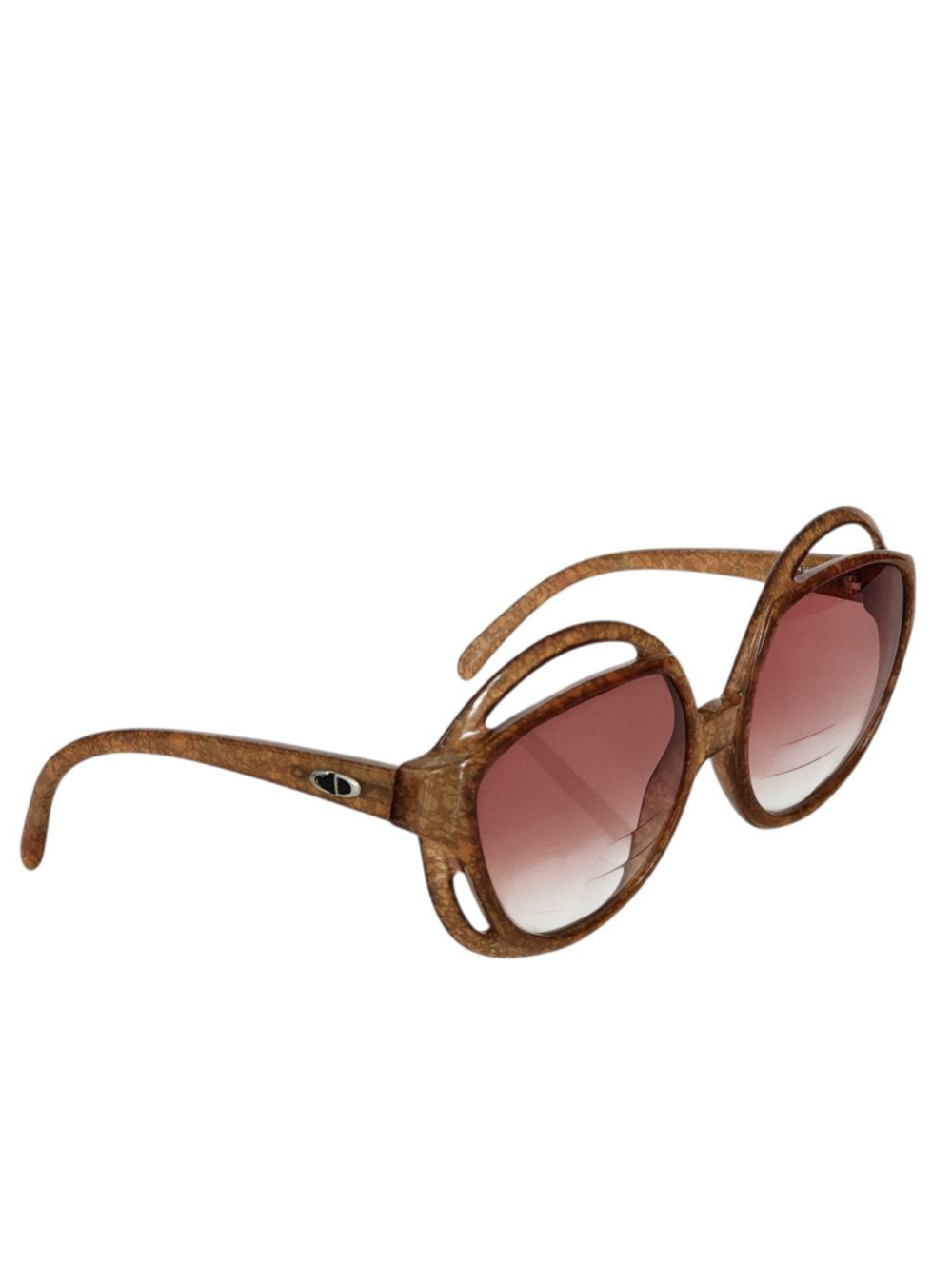 CHRISTIAN DIOR 2027 Vintage Optyl Brown Oversized Gradient Sunglasses Frame Only